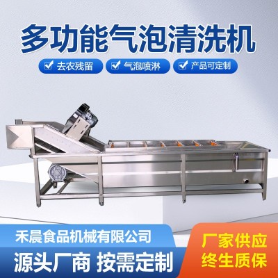 全自动果蔬气泡清洗机 商用高压喷淋洗菜机 果蔬海鲜气泡 清洗设备图5