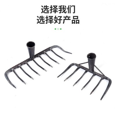 农用作业耙淬火赶海园林耙子 钉耙种花菜平地翻地枯叶耙子农具图4