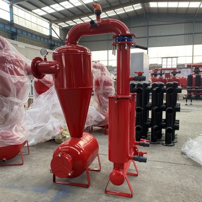 出售全自动反冲洗钢制离心过滤器 农业园林节水灌溉2寸离心过滤器图2