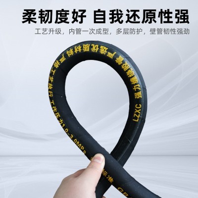 郑州橡胶管夹布橡胶管风炮管空压机风管厂家黑色胶皮管夹布胶管图3