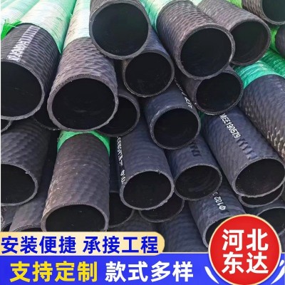 高压黑色夹布胶管耐高温泥浆软管喷砂输水橡胶管麻布纹软泵蒸汽管图3