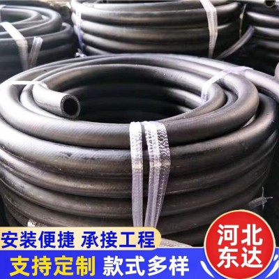 耐油夹布胶管黑色蒸汽胶管夹线耐高温输水软管耐热柔性橡胶管图2