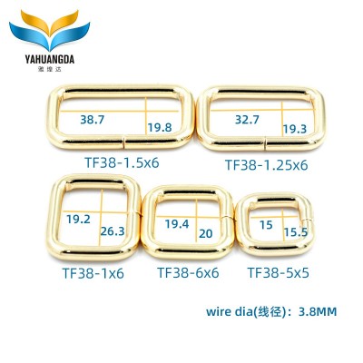 工厂直供 箱包铁线方扣圈扣1寸2铁扣1寸正方形线扣6分肩带扣 TF38图4