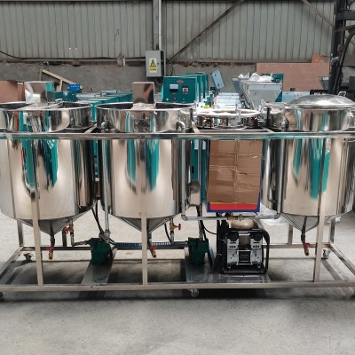 小型精炼机 菜籽花生大豆核桃不锈钢 两罐三罐食用油精炼过滤设备图2