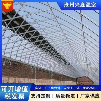 几字钢温室冬季暖棚蔬菜种植棚养殖大棚蔬菜花卉大棚图5