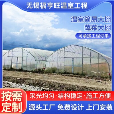 薄膜连栋温室大棚 花卉种植连体棚 外遮阳保温简易养殖薄膜大棚图5