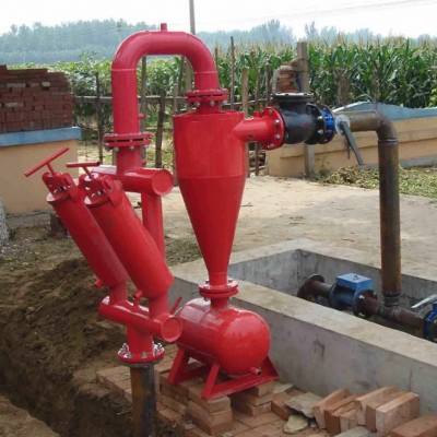 反冲洗离心砂石过滤器 农田灌溉滴灌用立式过滤器 离心过滤器图3