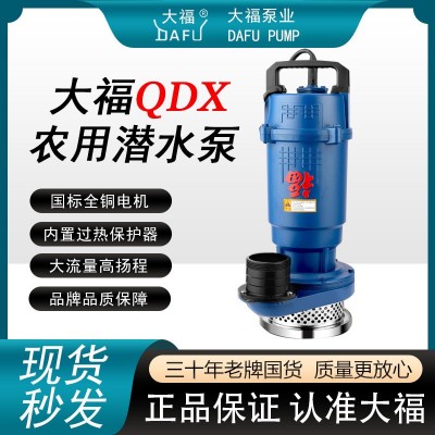 中国大福潜水泵家用抽水泵小型高扬程水泵农用大流量灌溉清水泵图2