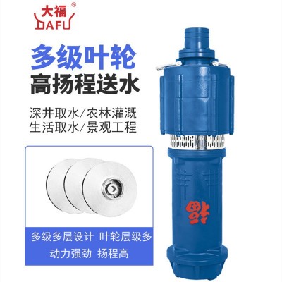 中国大福小老鼠多级单相潜水泵农田灌溉抽水泵大流量高扬程清水泵图2