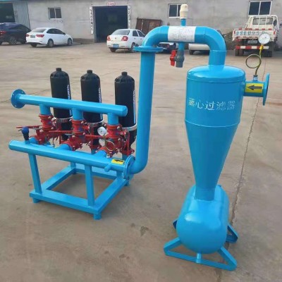 2寸农用钢制离心过滤器 河水灌溉处理施肥过滤设备Y型离心过滤器图3