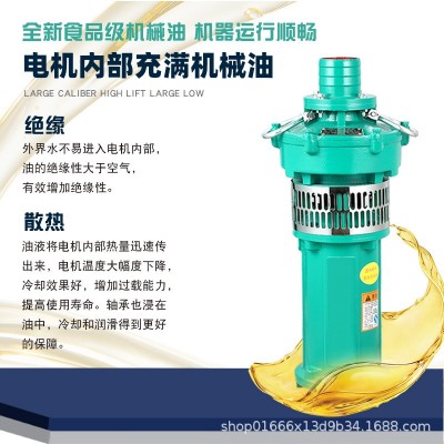 定制QY油浸泵三相农田充油式园林排灌大流量潜水电泵高扬程农用泵图2