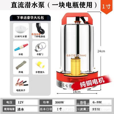 直流潜水泵电瓶车抽水泵小型家用农用12V24V48V60V伏电动车抽水机图3