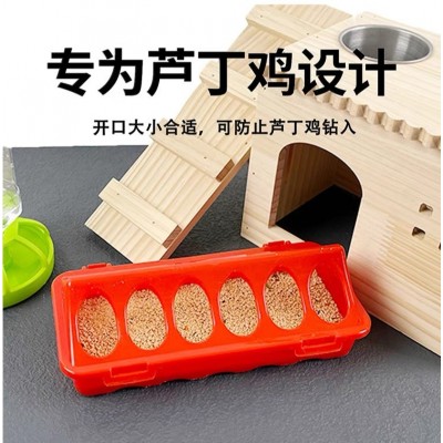 鸡喂食器饮水器全自动芦丁下料器多孔食槽芦丁鸡饲料盒自动饮水器图3