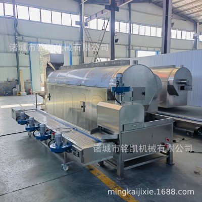 铭凯瓜子连续式炒制机器 大型电磁炒瓜子花生机 腰果滚筒炒货机图3