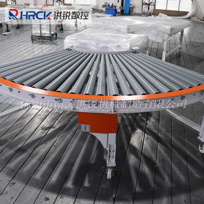 90度弯道辊台全自动滚筒输送机板式家具运输机板材输送转弯机图3