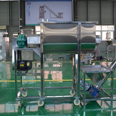 厂家直销干粉不锈钢卧式搅拌机 小颗粒混料机 双螺带膏状混合设备图4