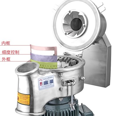 永历 流水式粉碎机商用三七超细药材磨粉不锈钢打粉滑轮YF3-3A图3