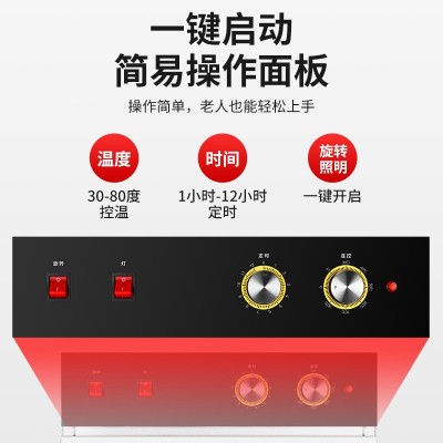 旋转香肠腊肉鸡鸭鱼肉食品商用利器烘干机脆皮五花烟熏机简易操作图3
