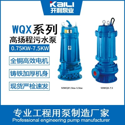 2寸高扬程家用小型污水泵工程高楼用泵潜水排污泵螺纹口220v/380v图2