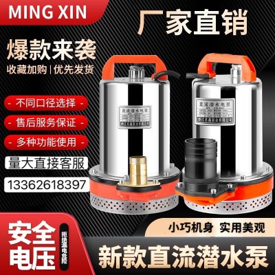 直流潜水泵48V60V高扬程大流量农用灌溉浇地浇花电瓶车 不锈钢水泵图2