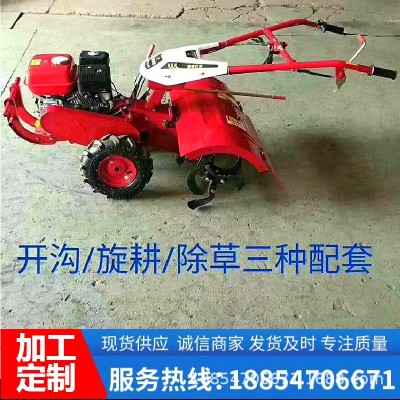 猕猴桃园耕地松土微耕机 菜地大棚犁地开沟起垄机 手扶式旋耕机图4
