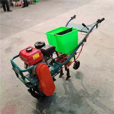 汽油手推式玉米播种机?花生地追肥耘播机?手推式小型松土锄草机图2