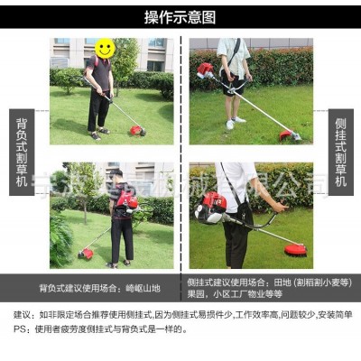 四冲程割草机水稻收割机 小型家用割灌机 农用开荒除草汽油割草机图4