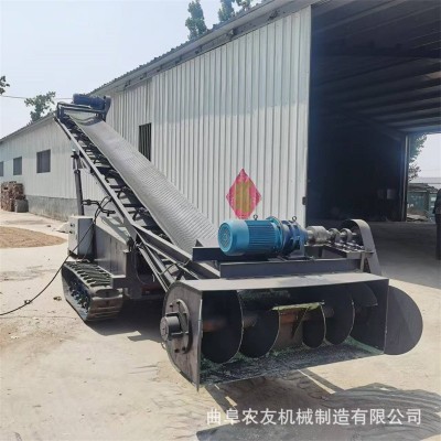 沙子装车机履带式螺旋扒料机煤炭化肥堆料机移动升降皮带装船机图2