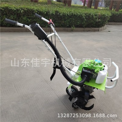 手推式小型汽油松土机四冲程微型旋耕机 多功能除草机图4