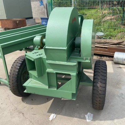 柴油移动款600型高产量木材粉碎机 牵引移动轮式树枝树干粉碎机图3