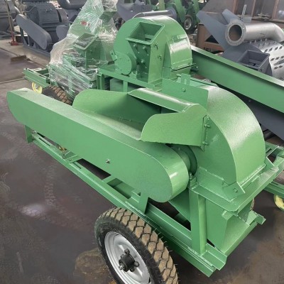 柴油移动款600型高产量木材粉碎机 牵引移动轮式树枝树干粉碎机图5