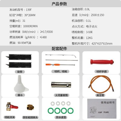 批发四冲程打药机汽油喷雾器农用喷雾打药机背负式汽油高压打药机图2