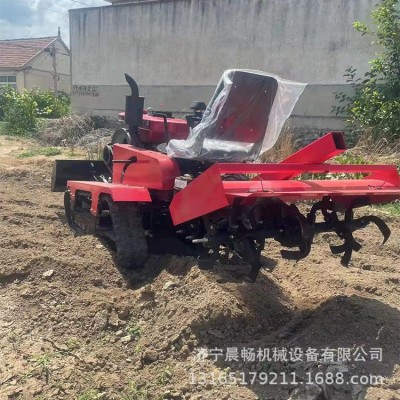 小型农用履带拖拉机 果园开沟回填旋耕拖拉机 全地形旋耕机配套图2