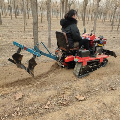 履带式链轨翻地机 家用小型农用微耕机 柴油自走式大马力耕地机图3