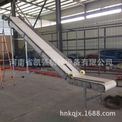 爬坡输送机 裙边挡板爬坡传送带颗粒粉末上料机 流水线轻型提升机图4