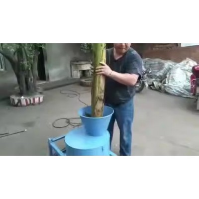 鲜芭蕉树切碎粉碎机 家用芭蕉秆小型切碎机 养殖青饲料电动粉碎机图3