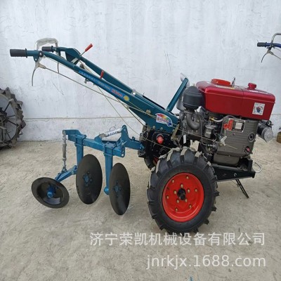 12马力柴油微型旋耕机小型两轮农用手扶耕作机运输犁地手扶拖拉机图3