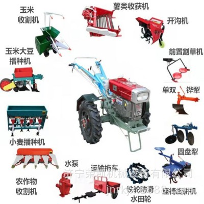 12马力柴油微型旋耕机小型两轮农用手扶耕作机运输犁地手扶拖拉机图5