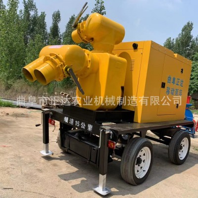 大流量柴油机抽水泵机组 抗旱应急排污涝移动防汛泵车 永磁变频图2