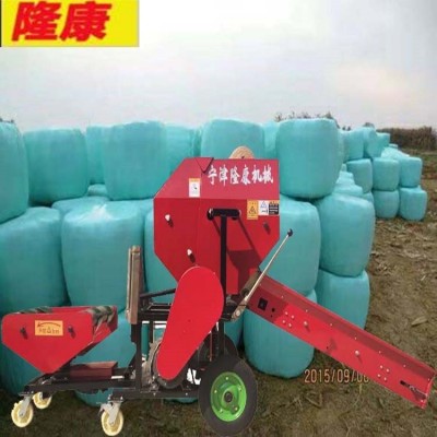 青储打捆包膜机 玉米秸秆打捆机 小型打包机 全自动裹包机图2
