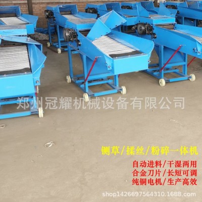 干湿两用碎草机 养殖场青饲料粉碎机 秸秆自动省时进料图2