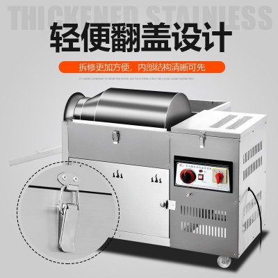 电热炒货机商用花生瓜子板栗大型立式滚筒芝麻炒锅炒干货机器厂家图3