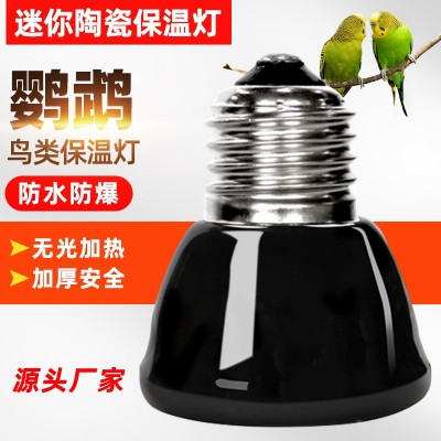 芦丁鸡陶瓷保温灯夜间无光加热灯爬虫宠迷你陶瓷加热灯取暖蜥蜴灯图2