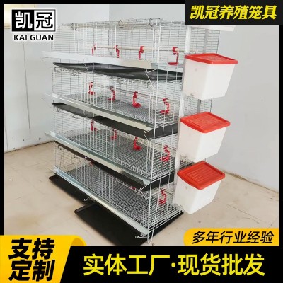 蛋鸡育雏笼阶梯式小鸡笼子雏鸡笼养鸡场设备热镀锌立式四层育雏笼图2