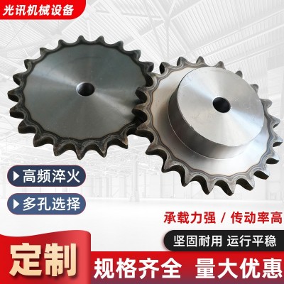 碳钢链轮45号单排链条08b12a齿轮 单排工业传动输送机链轮齿轮图2