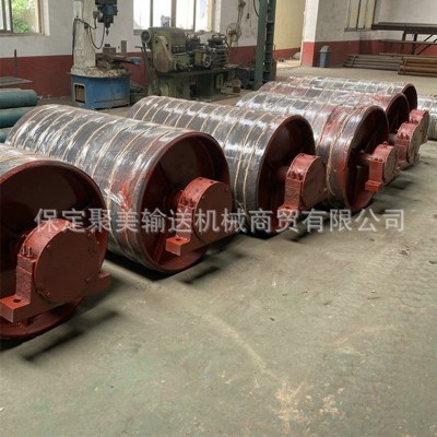 铸胶滚筒输送带尾轮TD75型皮带输送机配重滚筒垂直拉紧驱动滚筒图2