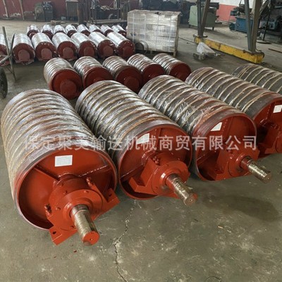 铸胶滚筒输送带尾轮TD75型皮带输送机配重滚筒垂直拉紧驱动滚筒图4