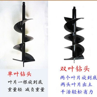 地钻机钻头合金螺旋冰钻植树挖坑机旋挖打洞地钻钻头钻土打桩钻头图3