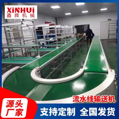 90度转弯机输送机链板U型环形网带传送带180度无半径转弯机流水线图3