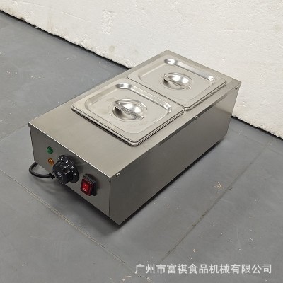 不锈钢电热巧克力熔炉 跨境货源全球插头商用二盆/三盆巧克力熔炉
